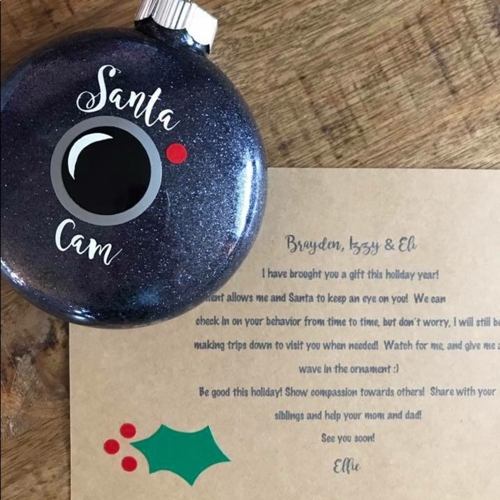 Santa Cam Ornament & Elf Letter CUSTOMIZED